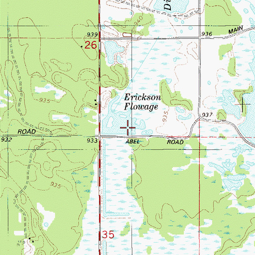Topographic Map of Crex Meadows Dike 9 Flowage Dam, WI