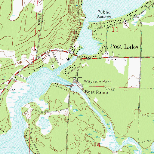 Topographic Map of Upper Lake, WI