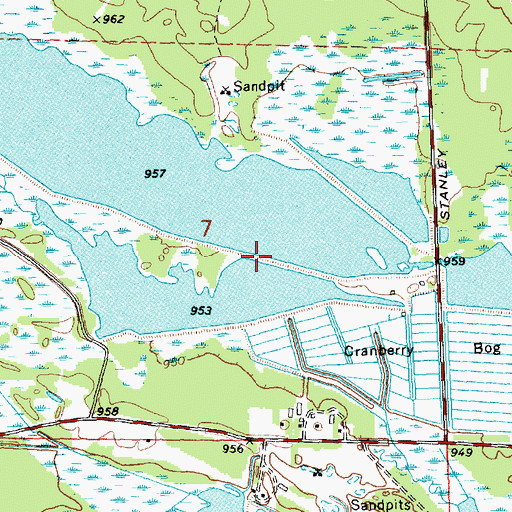 Topographic Map of Potter Dam, WI