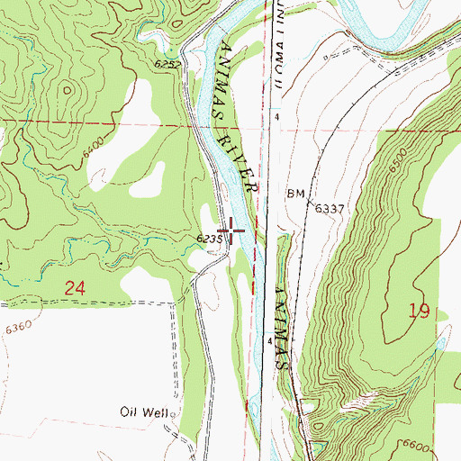 Topographic Map of Indian Creek, CO