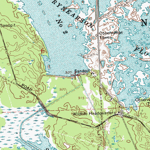 Topographic Map of Rynearson 2 2WP282 Dam, WI