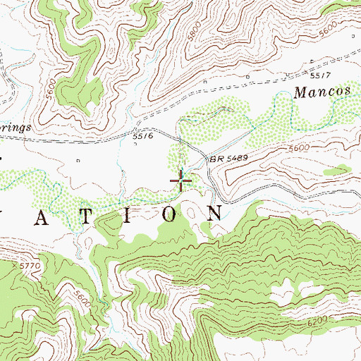 Topographic Map of Grass Canyon, CO