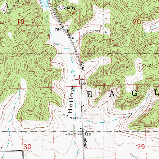 Topographic Map of Brimstone Group H855 Dam, WI