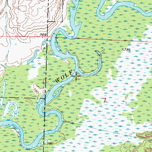 Topographic Map of Navarino Marsh 1 G12.470 Dam, WI