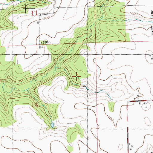 Topographic Map of 0.33 Reservoir, WI