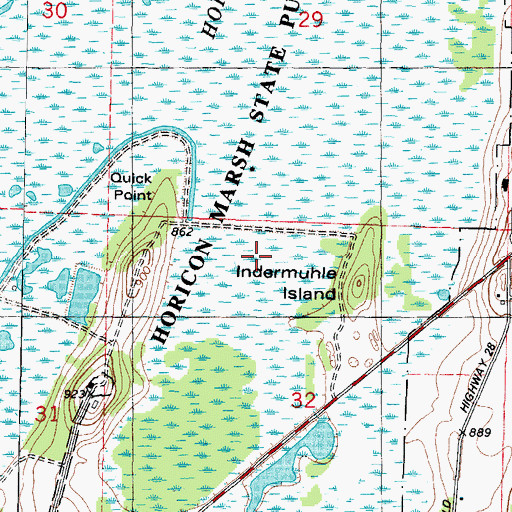 Topographic Map of I-3 Reservoir, WI