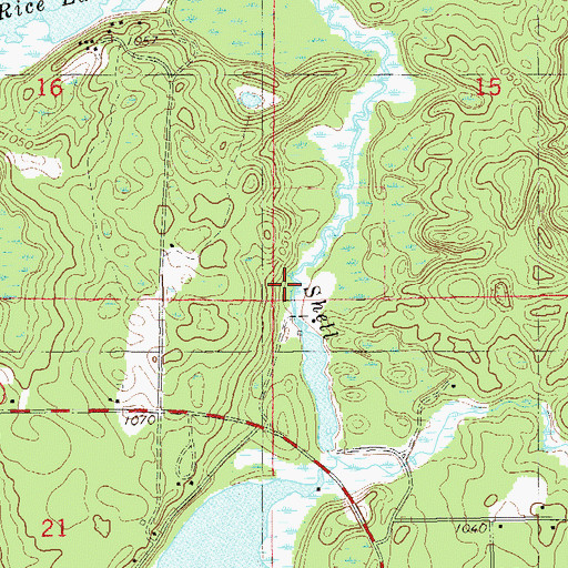 Topographic Map of Pokegama Lake, WI