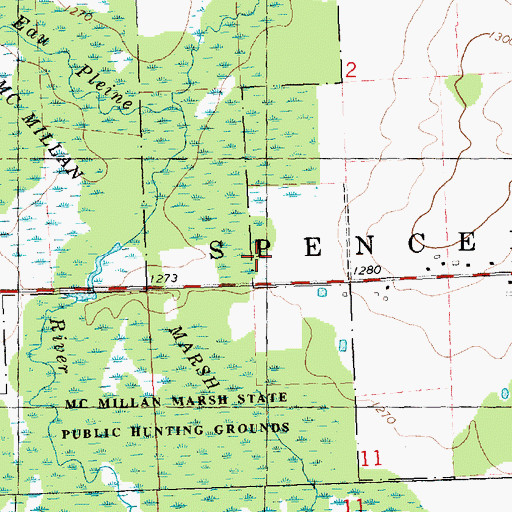 Topographic Map of 0.39 Reservoir, WI
