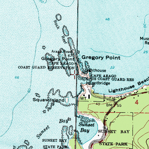 Topographic Map of Chiefs Island, OR