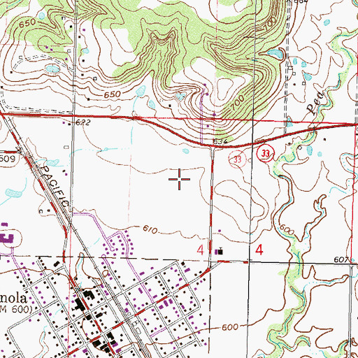 Topographic Map of Inola Elementary School, OK