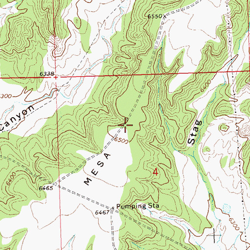 Topographic Map of Pinkerton Mesa, CO