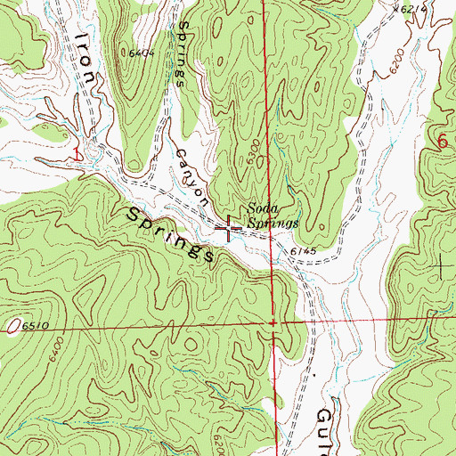 Topographic Map of Soda Springs, CO