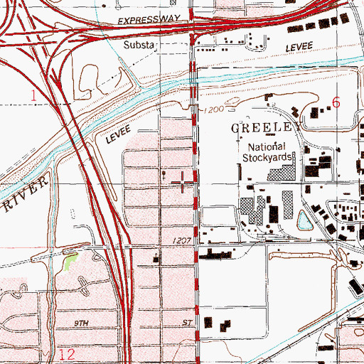 Topographic Map of Southwestern College of Meat Cutters, OK