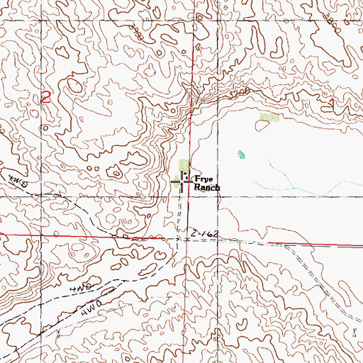 Topographic Map of Frye Ranch, NE