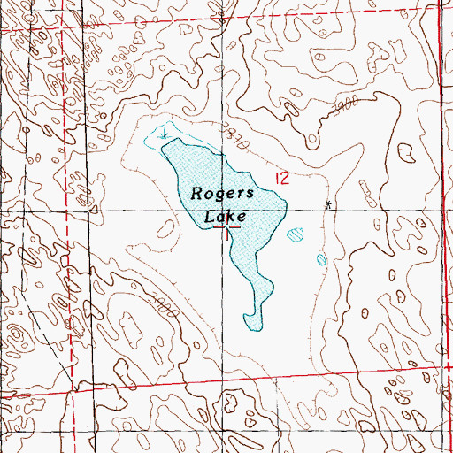 Topographic Map of Rogers Lake, NE