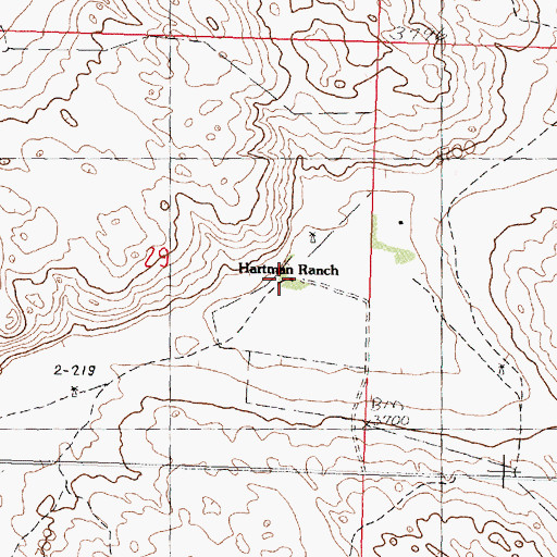 Topographic Map of Hartman Ranch, NE