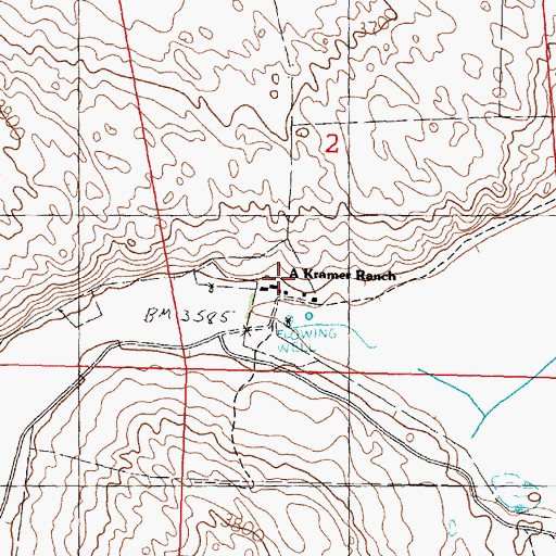 Topographic Map of A Kramer Ranch, NE