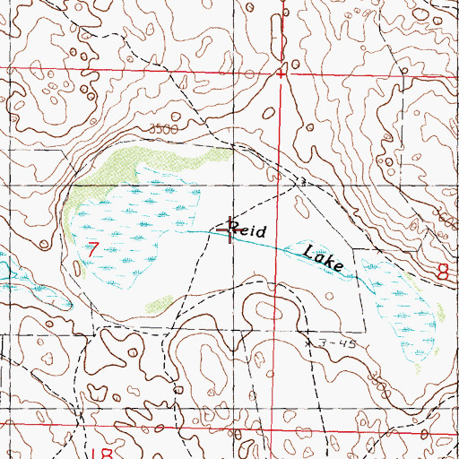 Topographic Map of Reid Lake, NE