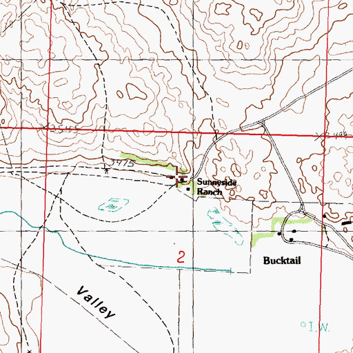 Topographic Map of Sunnyside Ranch, NE