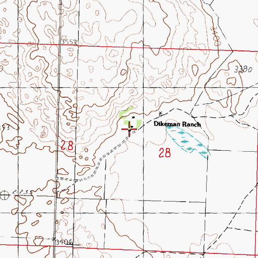 Topographic Map of Dikeman Ranch, NE