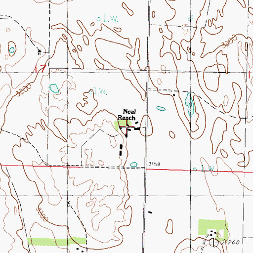 Topographic Map of Neal Ranch, NE
