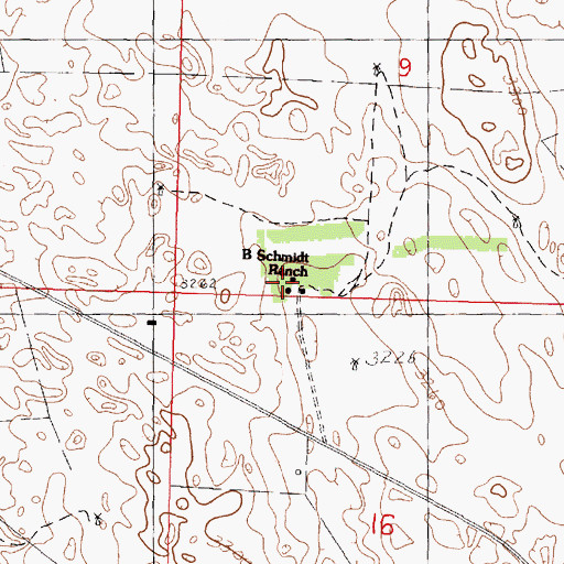 Topographic Map of B Schmidt Ranch, NE
