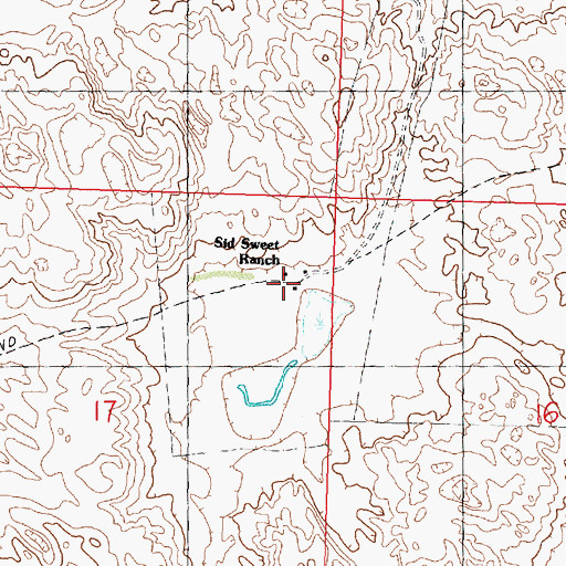 Topographic Map of Sid Sweet Ranch, NE