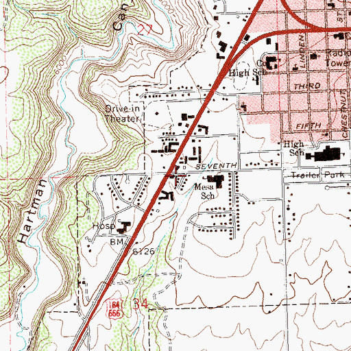 Topographic Map of Mesa Park and Environmental Lab, CO