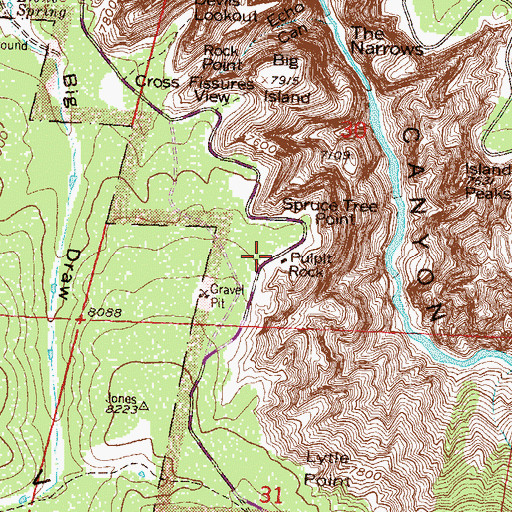 Topographic Map of Rim House, CO