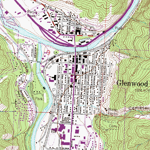 Topographic Map of First United Methodist Church, CO