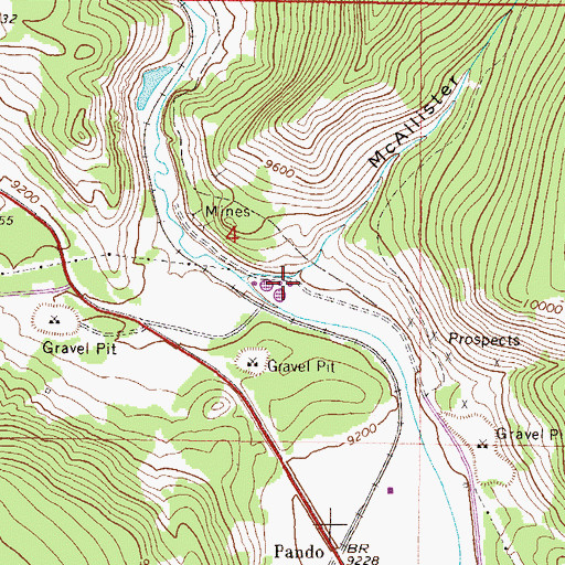 Topographic Map of McAllister Gulch, CO
