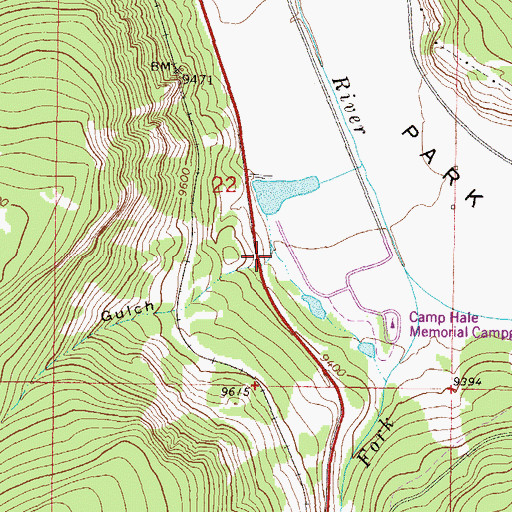 Topographic Map of Rule Gulch, CO