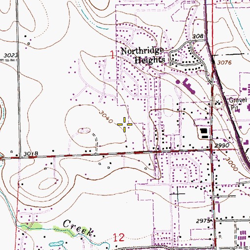 Topographic Map of Sunset Park, MT