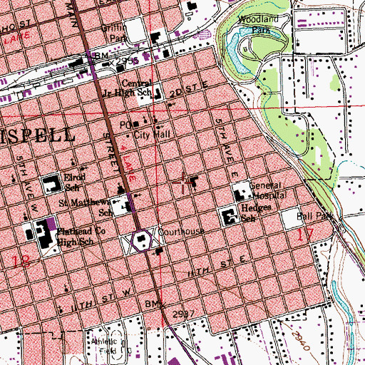 Topographic Map of Faith Covenant Presbyterian Church, MT