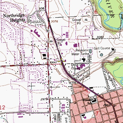 Topographic Map of Easthaven Baptist Church, MT
