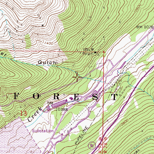 Topographic Map of Tucker Gulch, CO