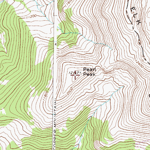 Topographic Map of Pearl Peak, CO