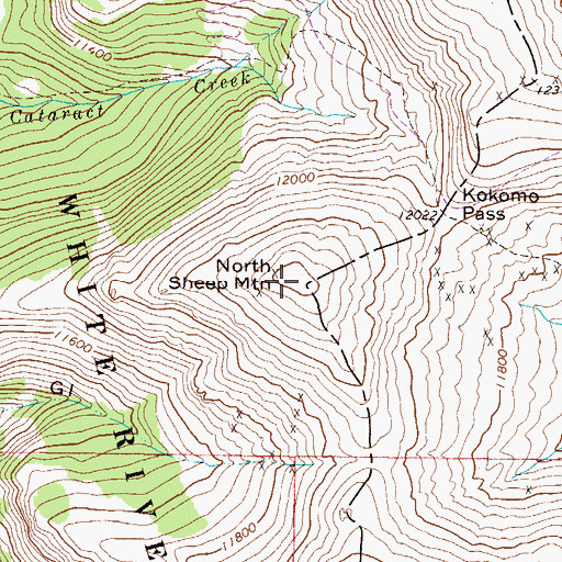 Topographic Map of North Sheep Mountain, CO