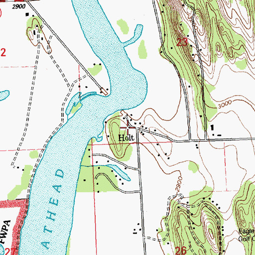 Topographic Map of Holt School (historical), MT