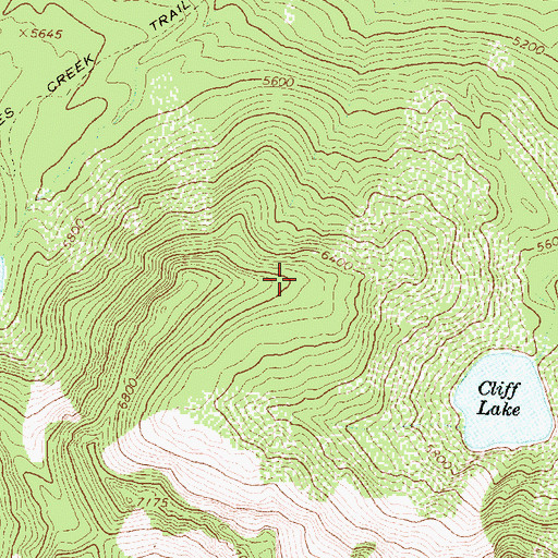 Topographic Map of Jewel Basin Hiking Area, MT