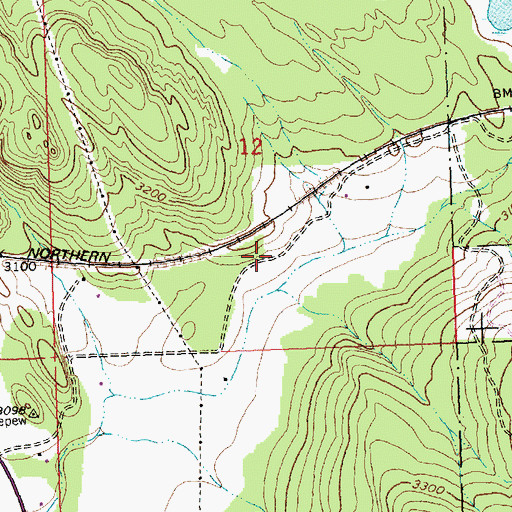 Topographic Map of Tamarack (historical), MT