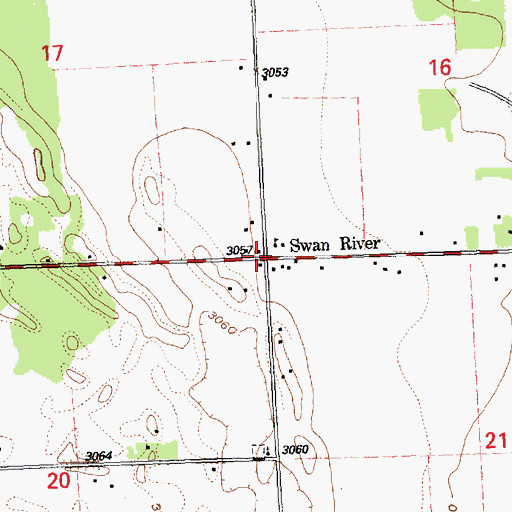 Topographic Map of Swan River (historical), MT