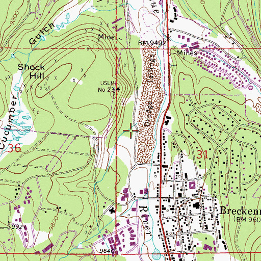 Topographic Map of Cucumber Creek, CO
