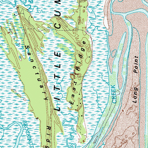 Topographic Map of East Ridge, GA