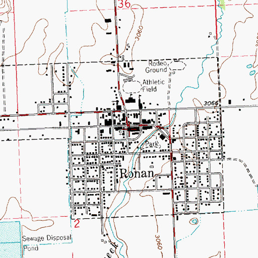 Topographic Map of Ronan Police Station, MT