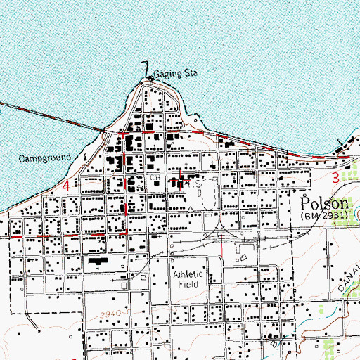 Topographic Map of Linderman School, MT