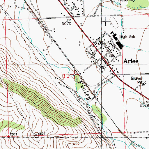 Topographic Map of Arlee, MT
