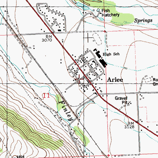 Topographic Map of Sacred Heart Mission, MT