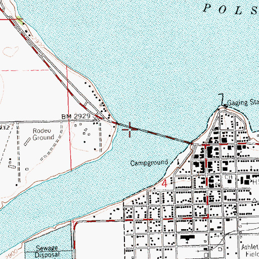 Topographic Map of Polson Bridge, MT