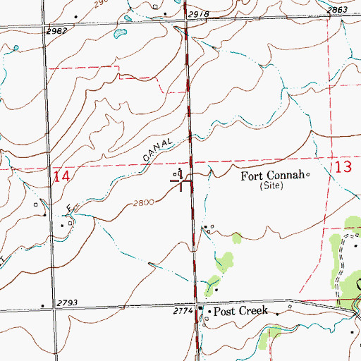 Topographic Map of Fort Connah Historical Marker, MT